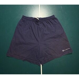 Vintage 80s Champion‎ Sweat Shorts Men's XL Navy Blue Gray Embroidered USA Made